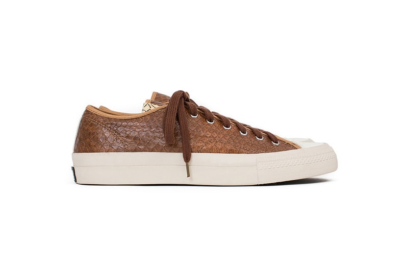 visvim SKAGWAY LO Python Leather release info brown white black off-white sneakers