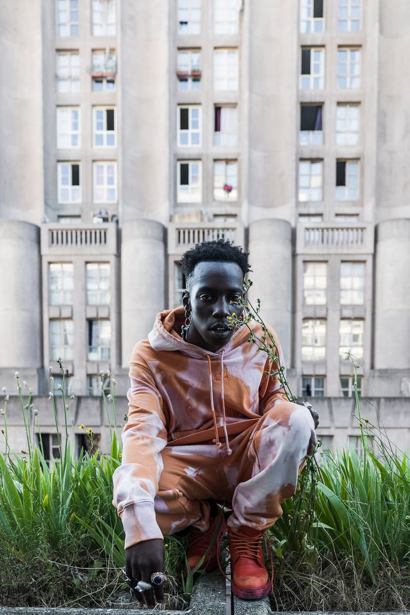Lookbook 424 ARMES 2018 Collection collaboration red yellow brown orange denim jacket pants hoodie sweatshirt bleached thomas koenig