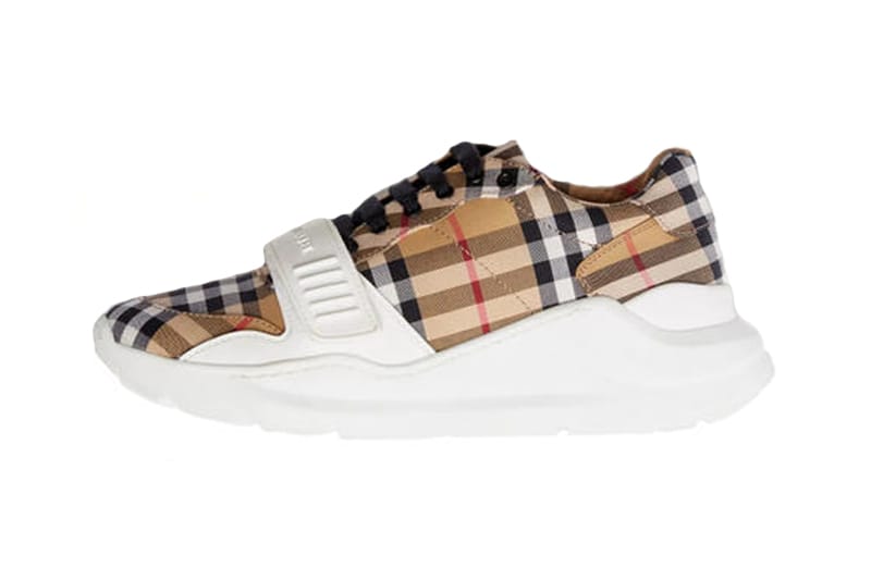 vintage check cotton sneakers burberry