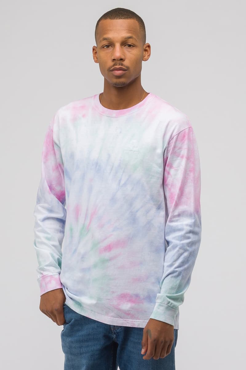 Notre private label tee shirt drop 1 first collection release drop tie dye print embroidery chuck berry
