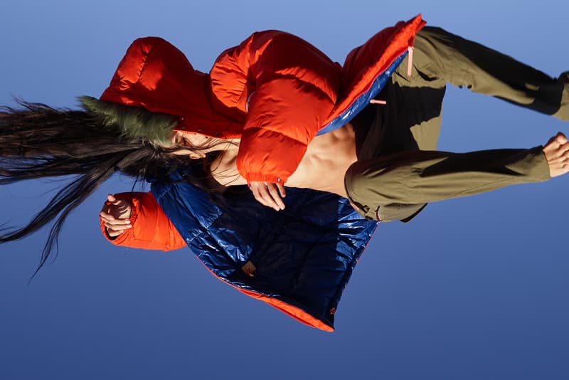Acne Studios Fjällräven Collab Lookbook Collaboration Collection Fashion Clothing Cop Purchase Buy Available Soon Kanken Hiking Exploration Backpack T-shirt Coat Jacket Trousers Zip Shorts Sleeping Bag Camouflage Swedish