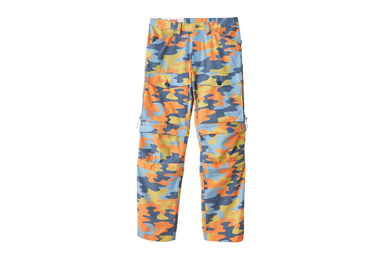 Acne Studios Fjällräven Collab Lookbook Collaboration Collection Fashion Clothing Cop Purchase Buy Available Soon Kanken Hiking Exploration Backpack T-shirt Coat Jacket Trousers Zip Shorts Sleeping Bag Camouflage Swedish