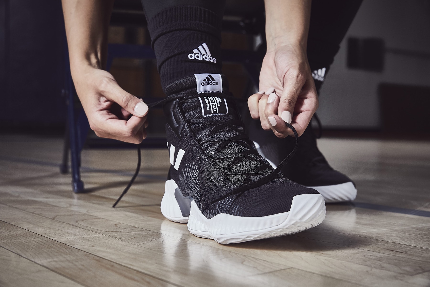adidas basketball pro bounce mad bounce footwear october 2018 Donovan Mitchell Zach LaVine Kristaps Porzingis Chiney Ogwumike Candace Parker Kyle Lowry Nick Young Jaylen Brown Kelly Oubre Jr.