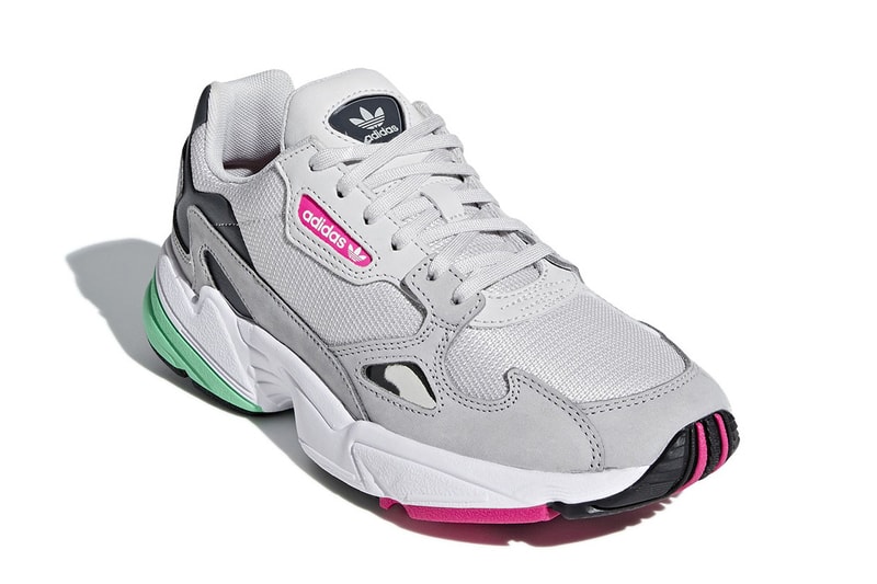 adidas falcom wmns womens sneaker grey black colorways new august 9 2018 drop release date info F35269 blue green pink running retro design trainer footwear
