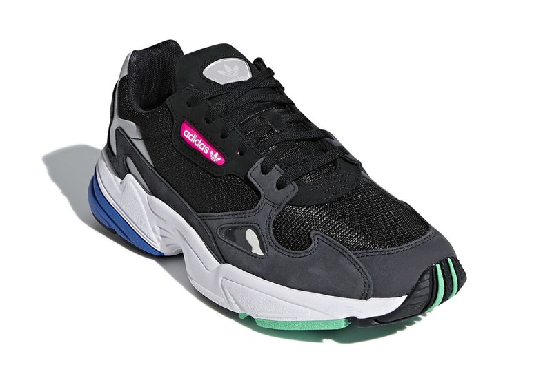 adidas falcom wmns womens sneaker grey black colorways new august 9 2018 drop release date info F35269 blue green pink running retro design trainer footwear
