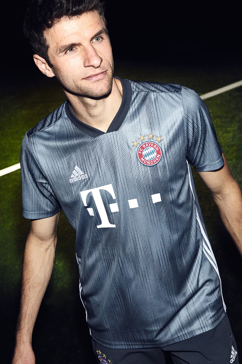adidas Football FC Bayern Munich 2019 Third Jersey Kit Sports Soccer Fashion Clothing