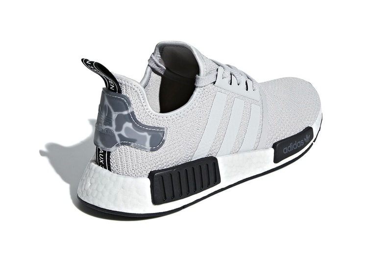adidas NMD R1 Camo Heel White Grey Black