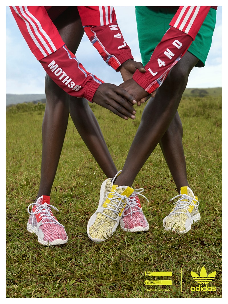 adidas Originals Pharrell Williams SOLARHU Lookbook Trainers Kicks Shoes Footwear Sneakers Cop Purchase Buy Available Soon Lookbooks Collections NMD Tennis Hu Apparel Jacket Release Date