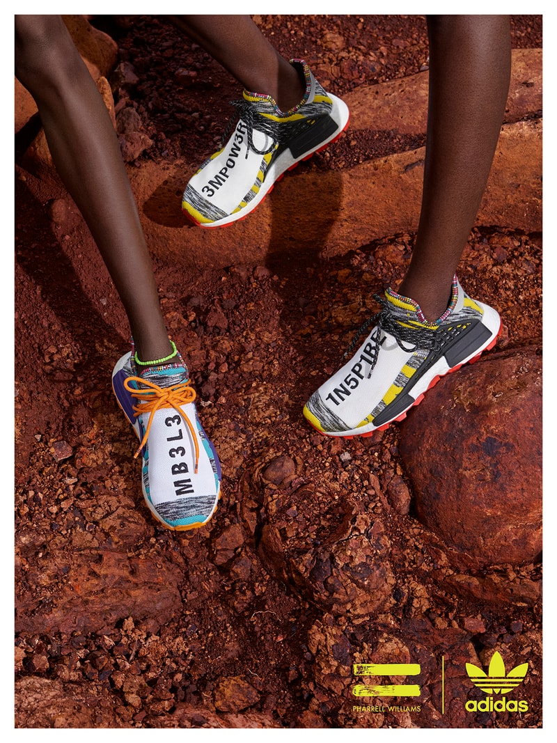 adidas Originals Pharrell Williams SOLARHU Lookbook Trainers Kicks Shoes Footwear Sneakers Cop Purchase Buy Available Soon Lookbooks Collections NMD Tennis Hu Apparel Jacket Release Date
