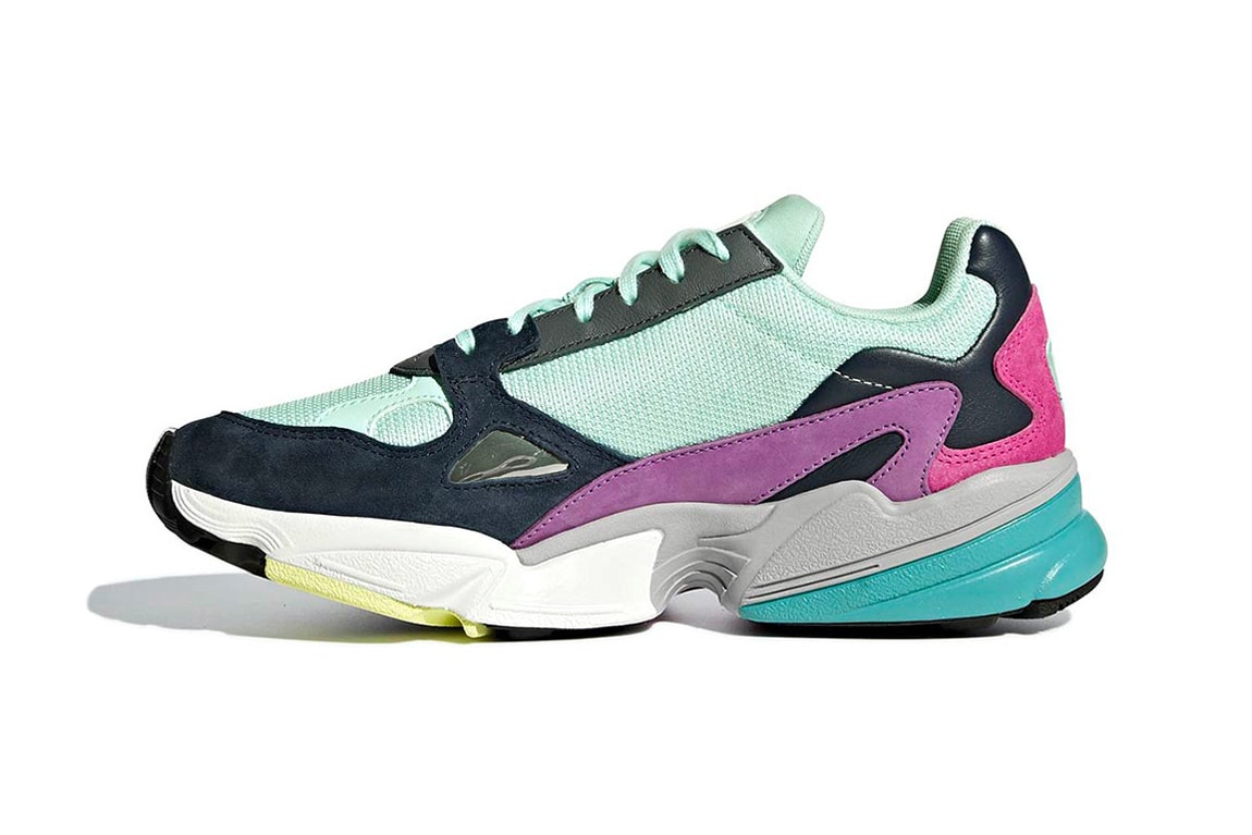 adidas Falcon Multicolor Teal navy purple Colorway sneaker suede release date info price