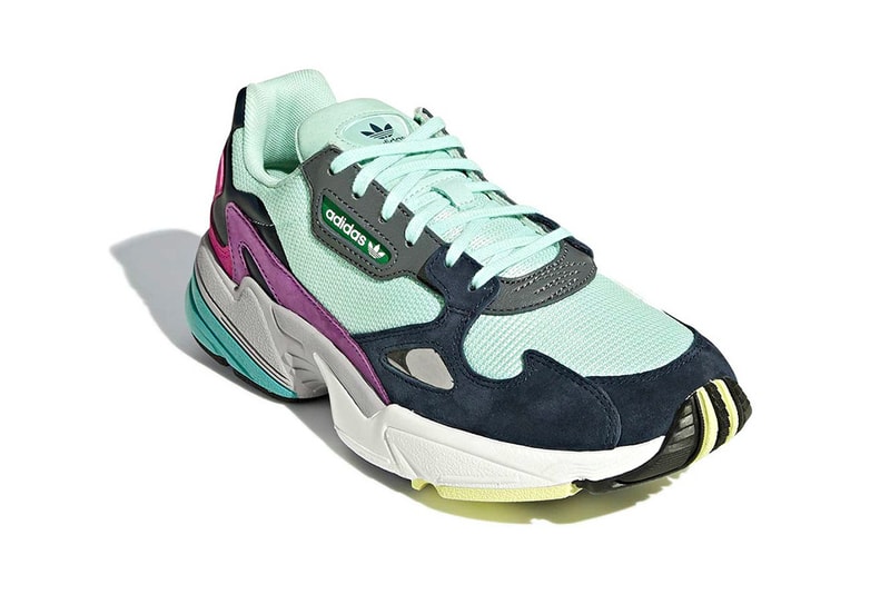 adidas Falcon Multicolor Teal navy purple Colorway sneaker suede release date info price