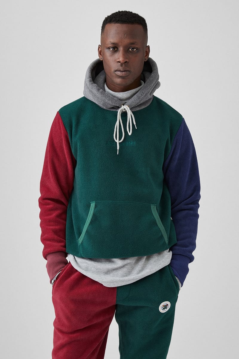 aime leon dore color blocked hoodie