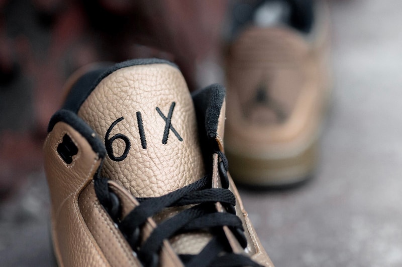 Air Jordan 3 x OVO "6IX" Gold Sneaker Details Rare Unreleased Shoes Sneakers Kicks Trainers Footwear