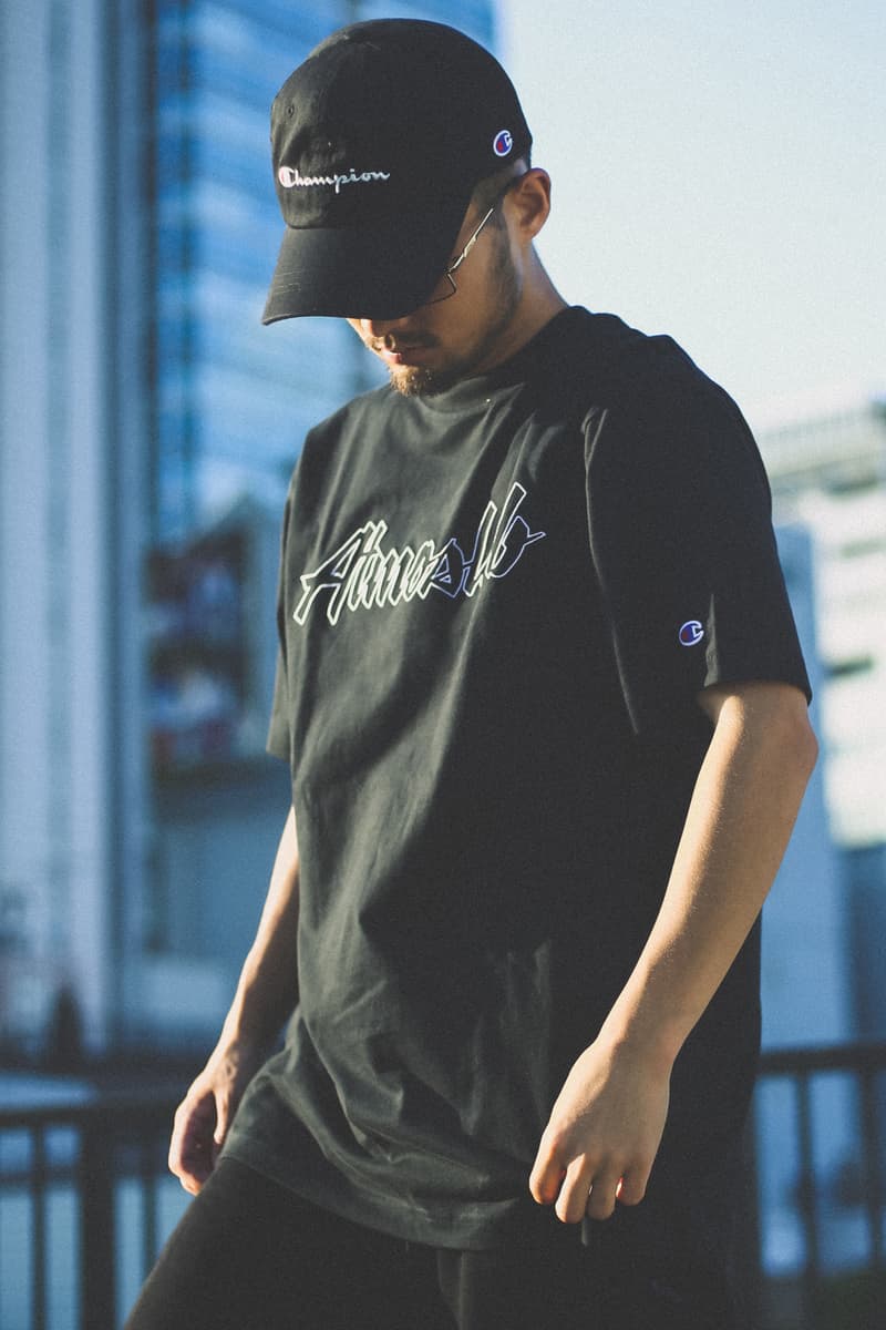 atmos LAB Champion Fall Winter 2018 Collab august 11 2018 drop release lookbook drop release date info hoodie tee shirt hat beanine