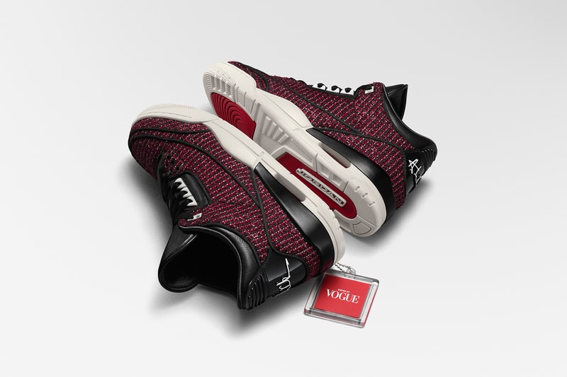 awok air jordan 3 anna wintour vogue 2018 september black red footwear