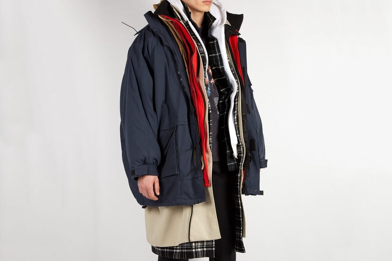 Balenciaga Oversized Layered Parka Coat seven fall winter 2018 ski influence inspiration demna gvasalia
