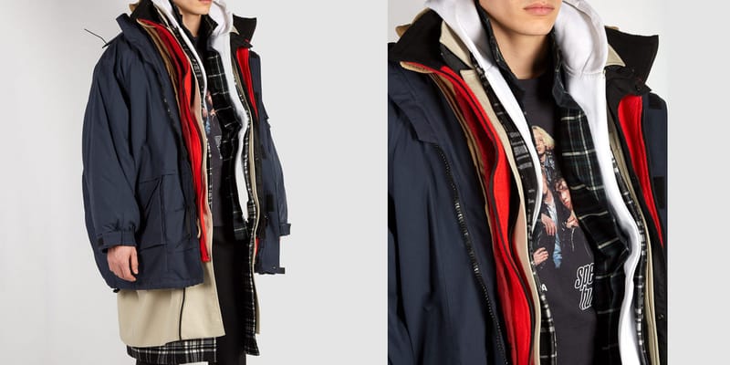 balenciaga multi layer jacket