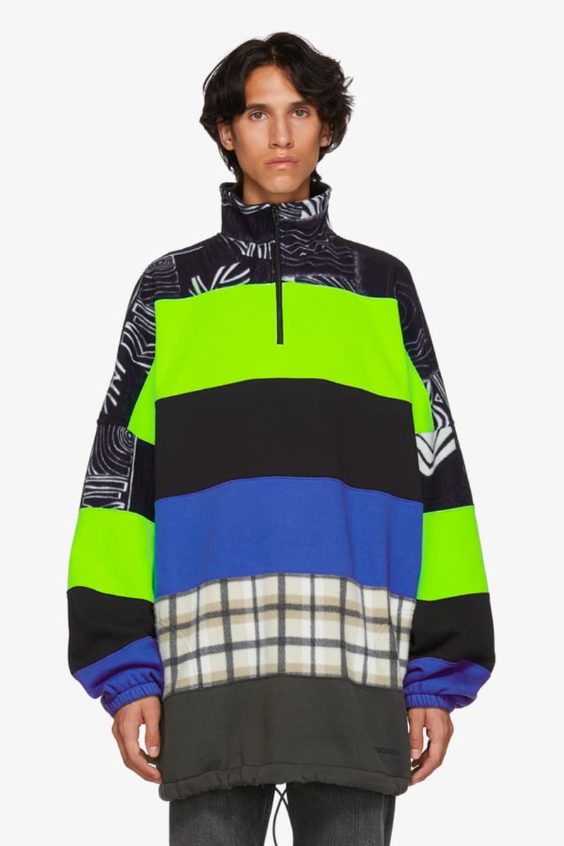 Balenciaga Pre-Fall 2018 Collection Chimney Sweaters multicolor check leaopard tartan demna gvasalia
