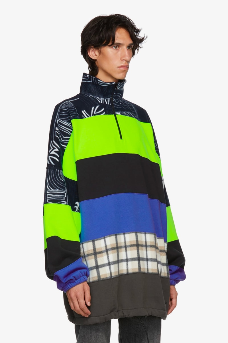 Balenciaga Pre-Fall 2018 Collection Chimney Sweaters multicolor check leaopard tartan demna gvasalia