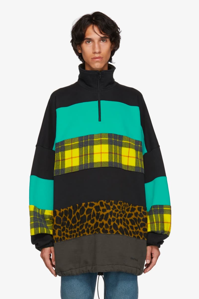 Balenciaga Pre-Fall 2018 Collection Chimney Sweaters multicolor check leaopard tartan demna gvasalia