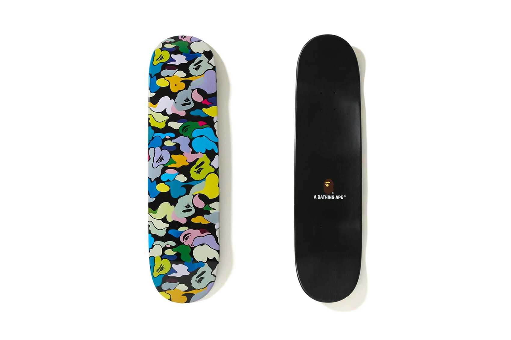 BAPE Multi Color Skate Deck   Hypebeast