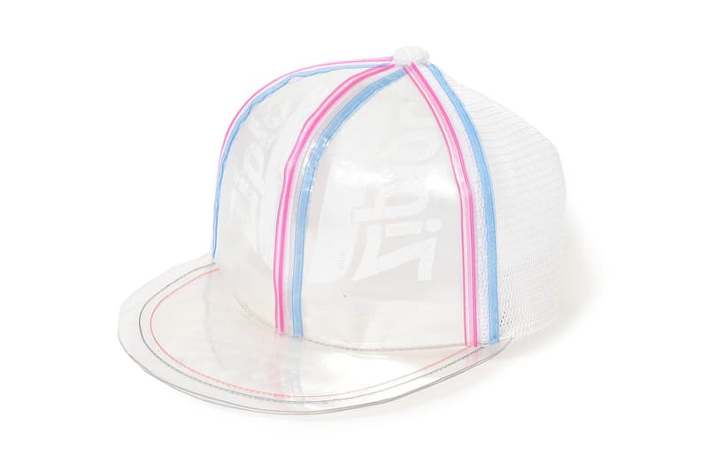 beams couture ray ziploc collaboration bags hats umbrella see through transparent plastic cap hat flatbrim