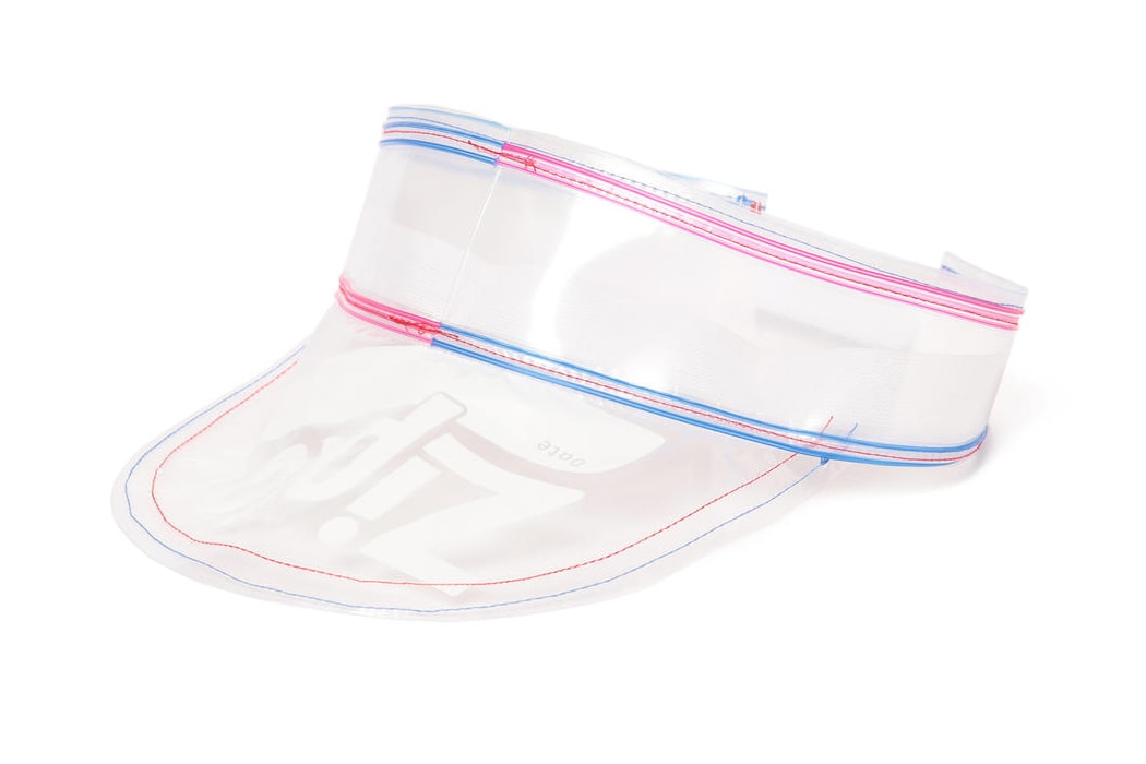 beams couture ray ziploc collaboration bags hats umbrella see through transparent plastic visor snap