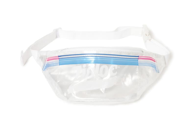 beams couture ray ziploc collaboration bags hats umbrella see through transparent plastic shoulder bag waist pack fanny