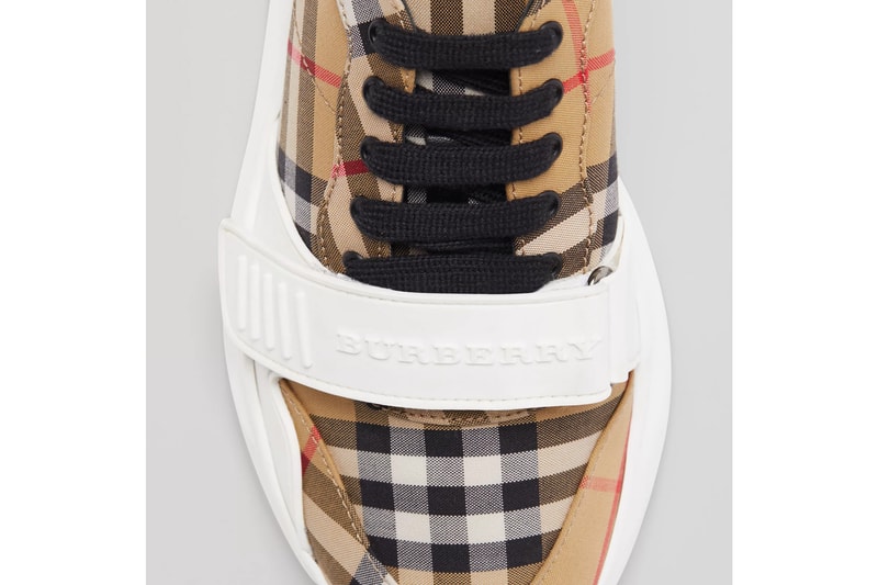 Burberry Vintage Check Cotton Sneakers white release price purchase online white footwear kicks