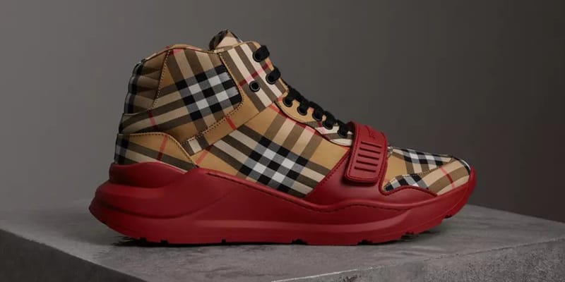 burberry mens high top shoes