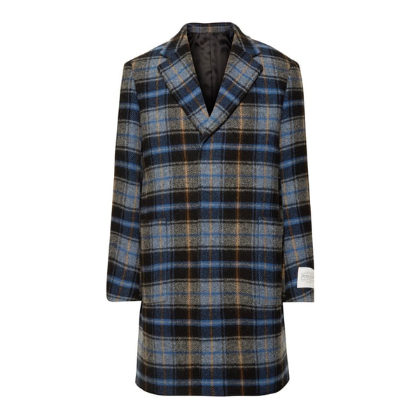 CALVIN KLEIN 205W39NYC Checked Wool Overcoat