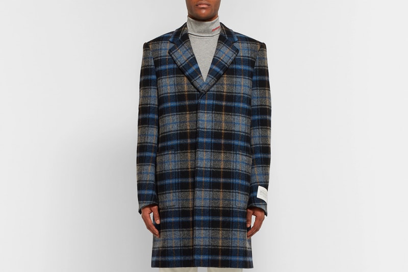 CALVIN KLEIN 205W39NYC Checked Wool Overcoat Pendleton Woolen Mills release info coat fall winter