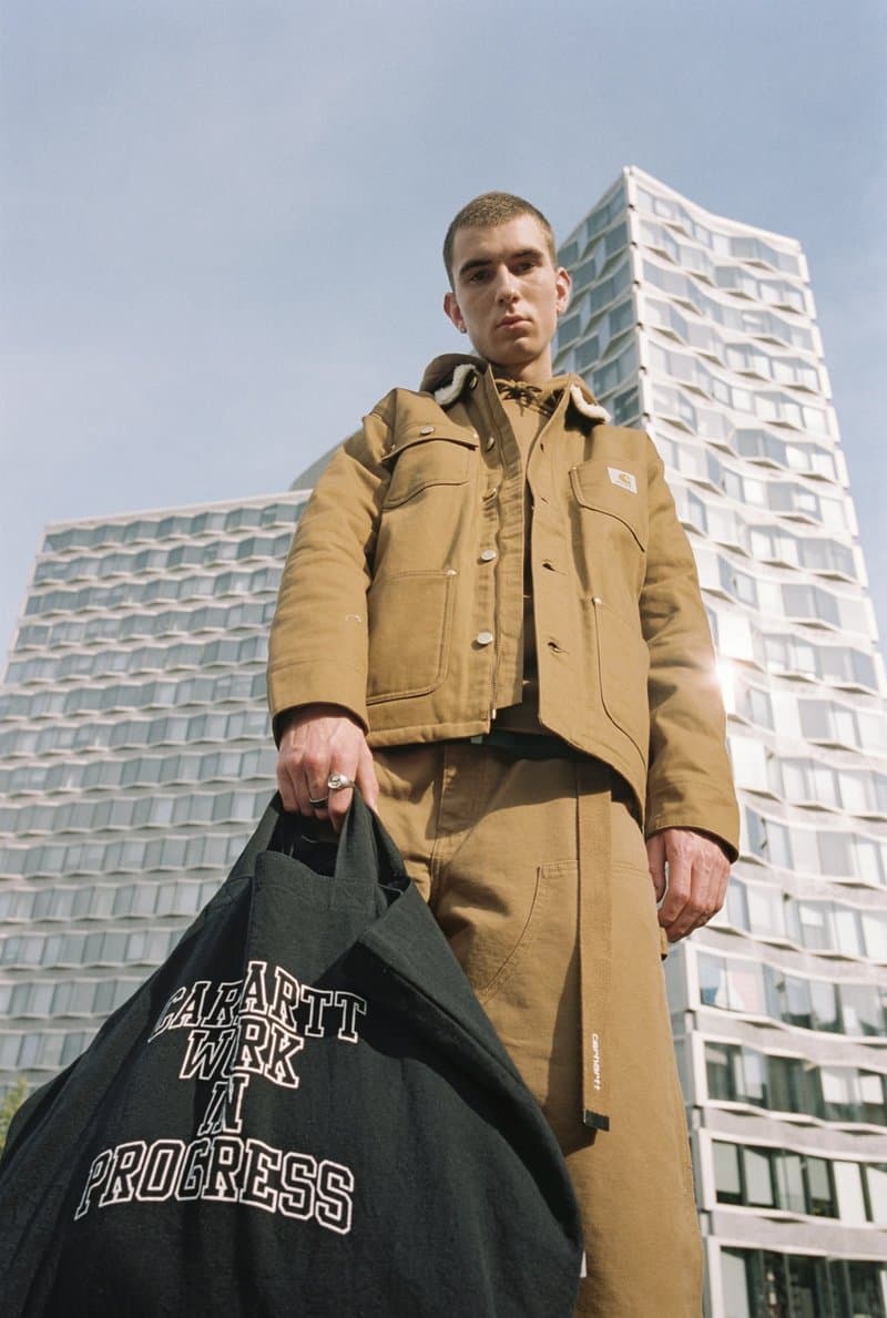 Carharrtt WIP Fall Winter 2018 Lookbook Collection outerwear puffer jacket hoodie shirt sweater knit jumper