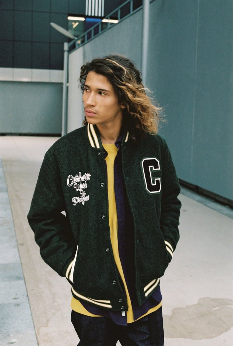 Carharrtt WIP Fall Winter 2018 Lookbook Collection outerwear puffer jacket hoodie shirt sweater knit jumper