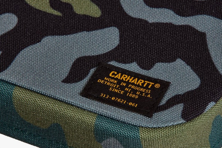 Carhartt WIP foldable picnic table set chair 185 pound camouflage green army military bench seat aluminum