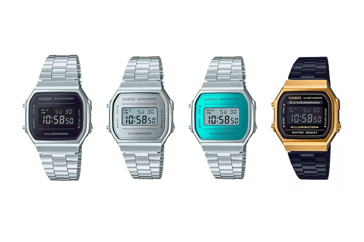 Casio Vintage Collection 2018 New Watches metallic gold silver teal price purchase digital retro accessories
