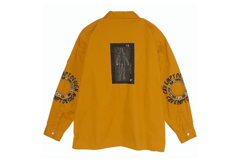 Cav empt big oversized zipper shirts orange navy graphic tony feltwell sk8thing fall winter 2018 print august 24 2018 release date drop buy sale sell purchase