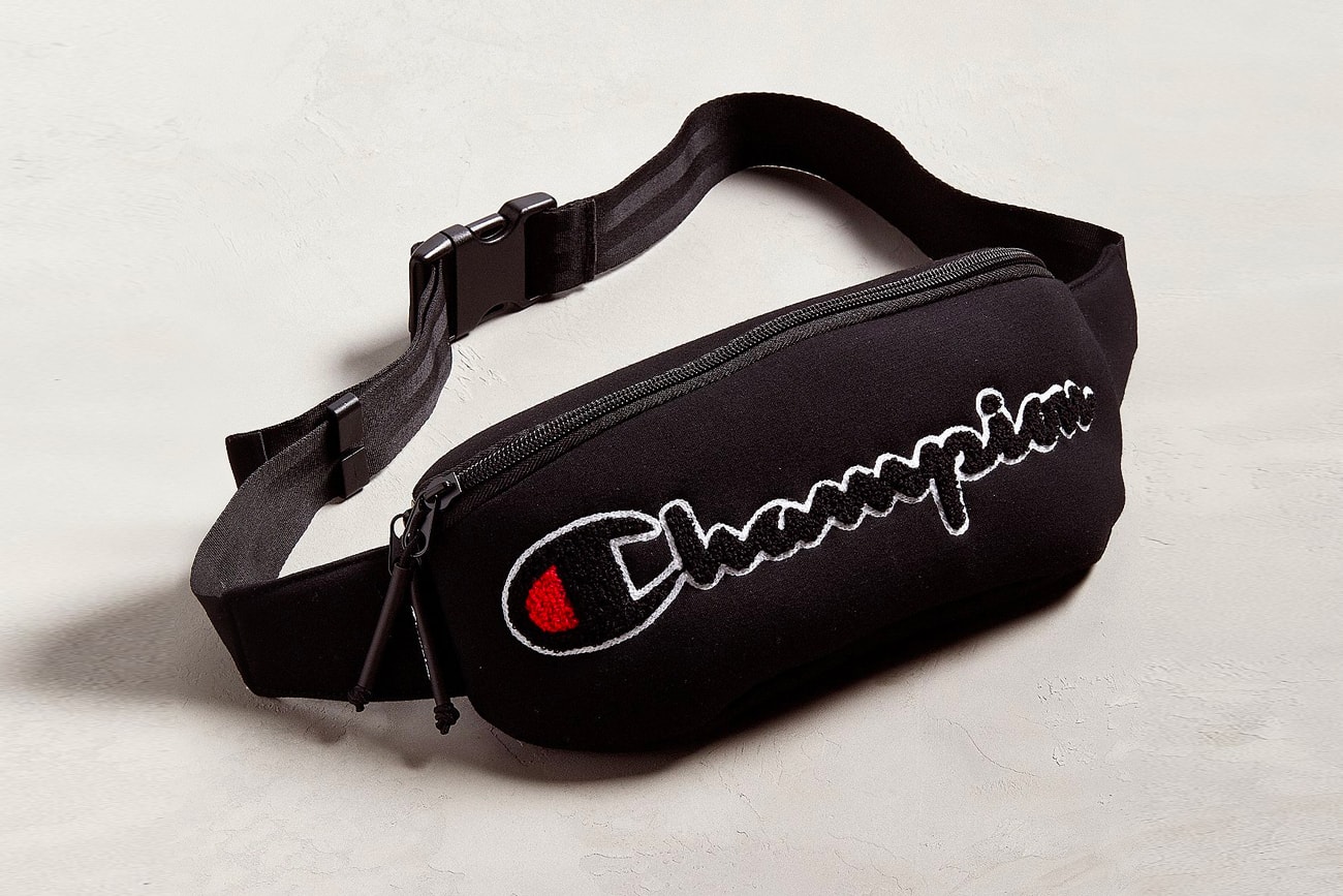 champion fanny pack side bags black