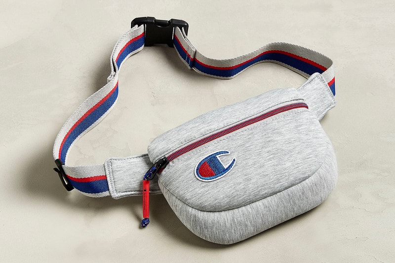 champion fanny pack side bags heather grey