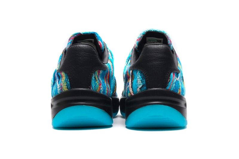 COOGI x PUMA California Sneaker Leadcat Slide blue atoll multi knit release collaboration sneaker price purchase available now buy online