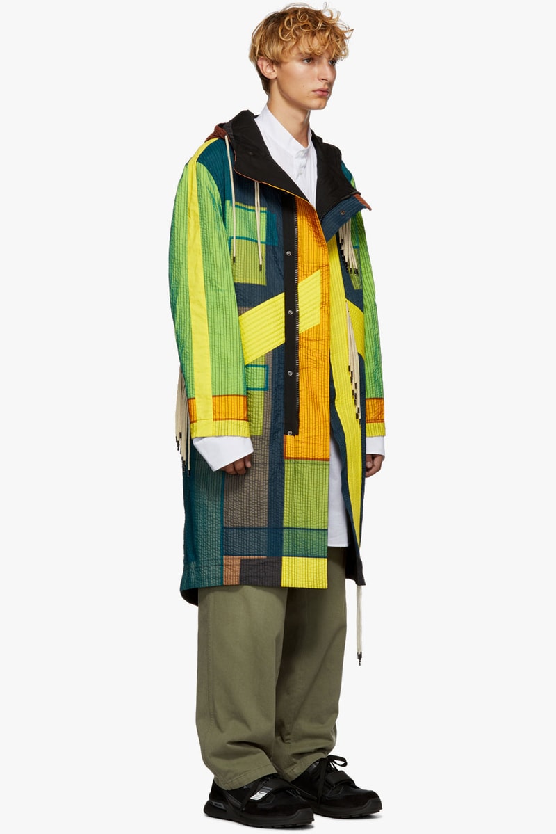 Craig Green Yellow Tent Parka Fall Winter 2018 cotton color blocked coat ssense buy purchase sale collection layer Double-Layer Organza Patchwork Parka