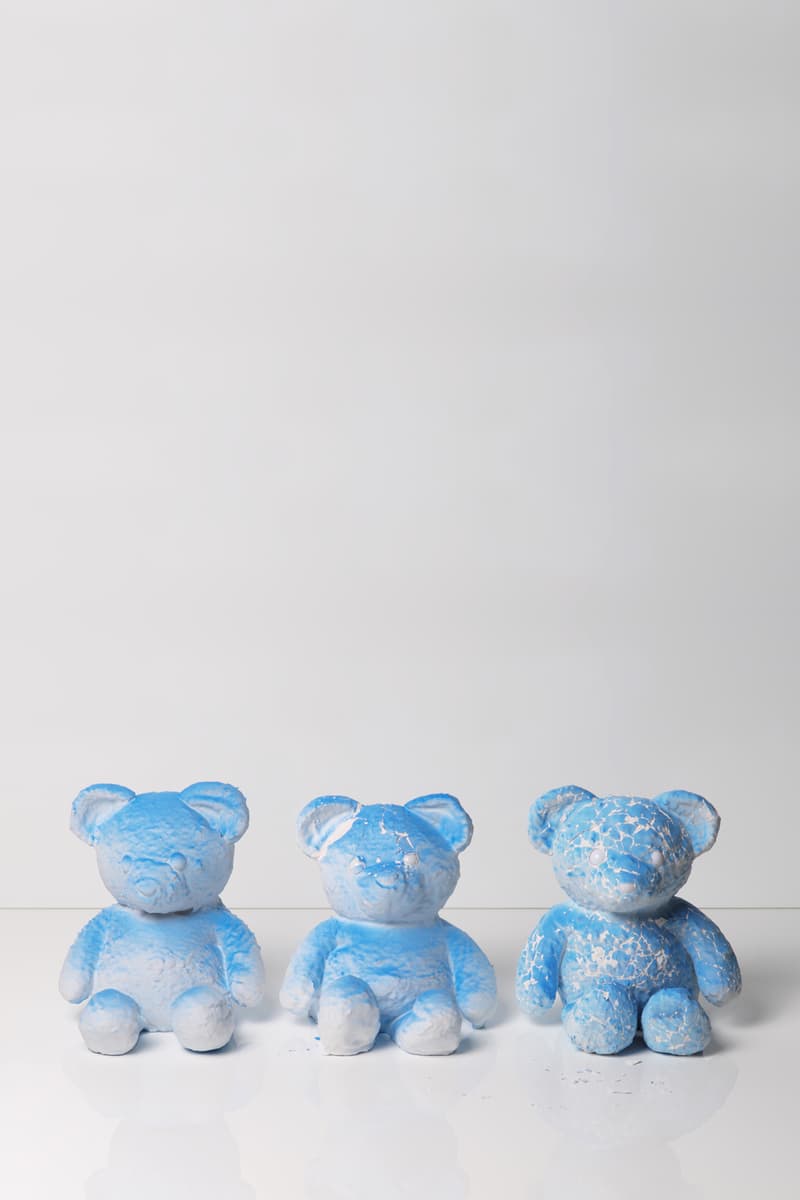 daniel arsham cracked bear edition launch artworks sculptures