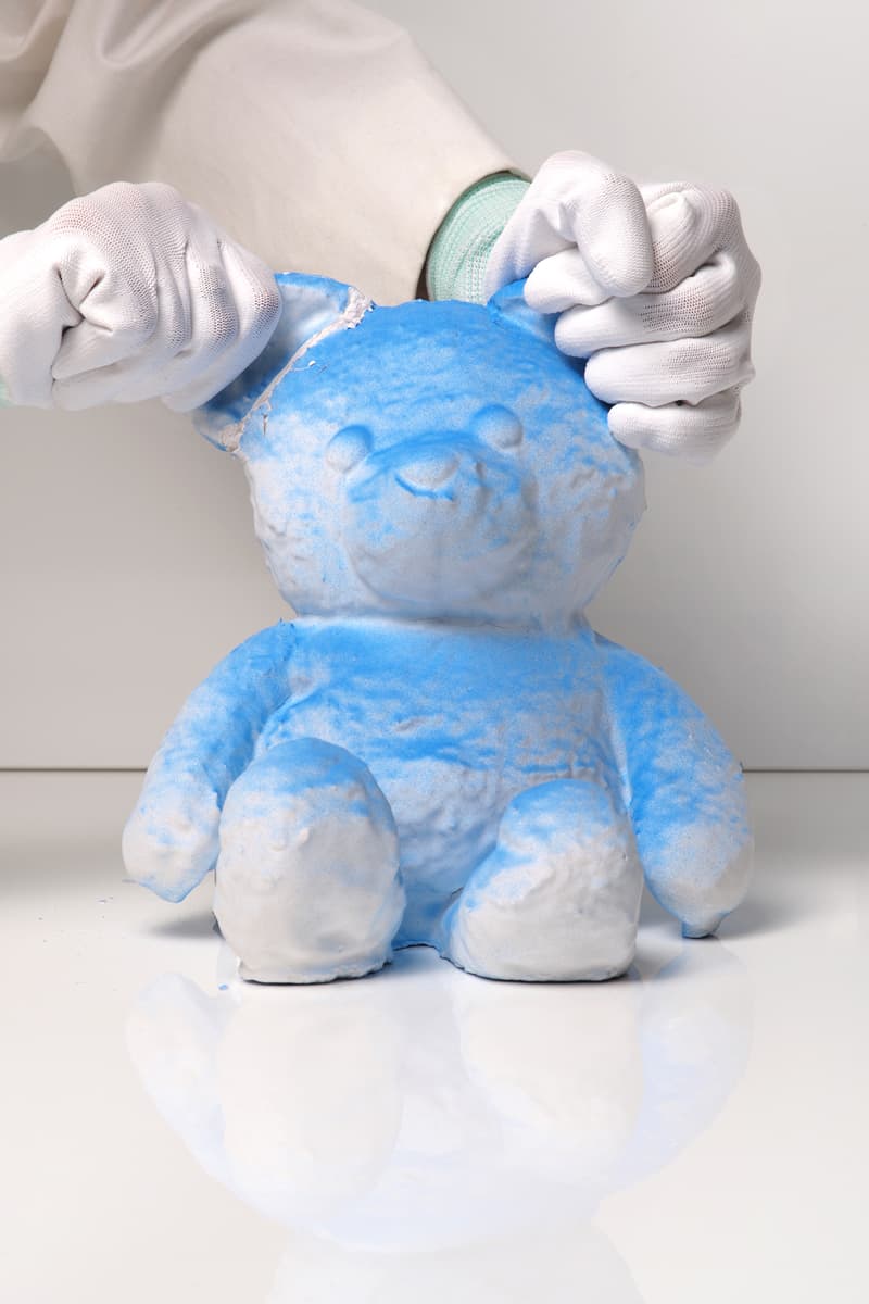 daniel arsham cracked bear edition launch artworks sculptures