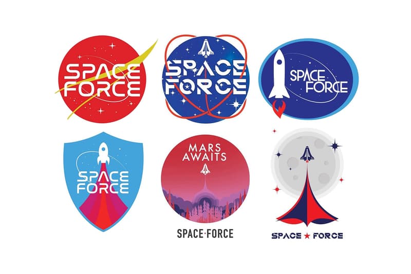 donald trump administration space force logos design