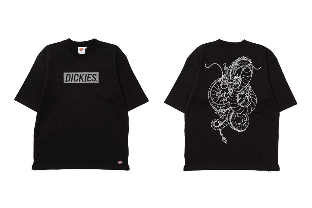 Dragon Ball Z Dickies Japan Collaboration collection tee shirts shenron drop release date buy purchase info goku nimbus ape son