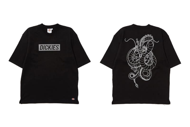 Dragon Ball Z Dickies Japan Collaboration collection tee shirts shenron drop release date buy purchase info goku nimbus ape son