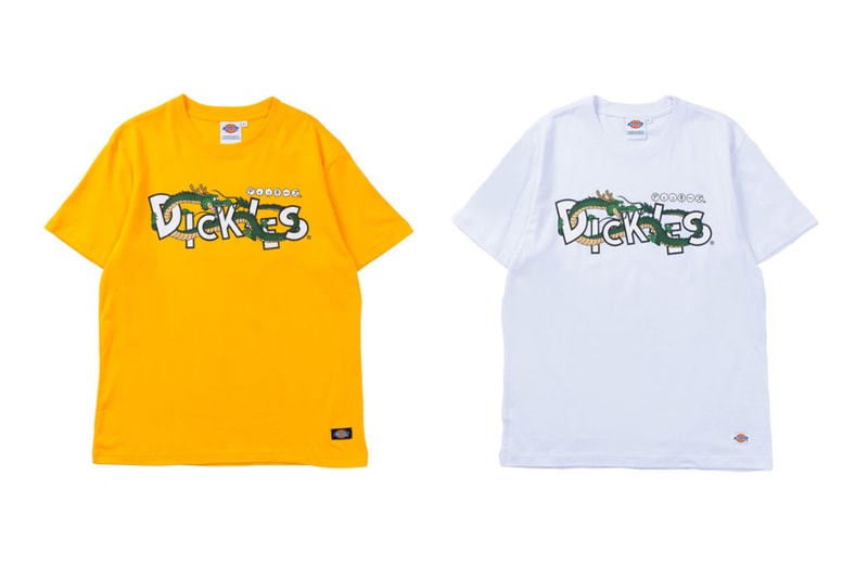 Dragon Ball Z Dickies Japan Collaboration collection tee shirts shenron drop release date buy purchase info goku nimbus ape son