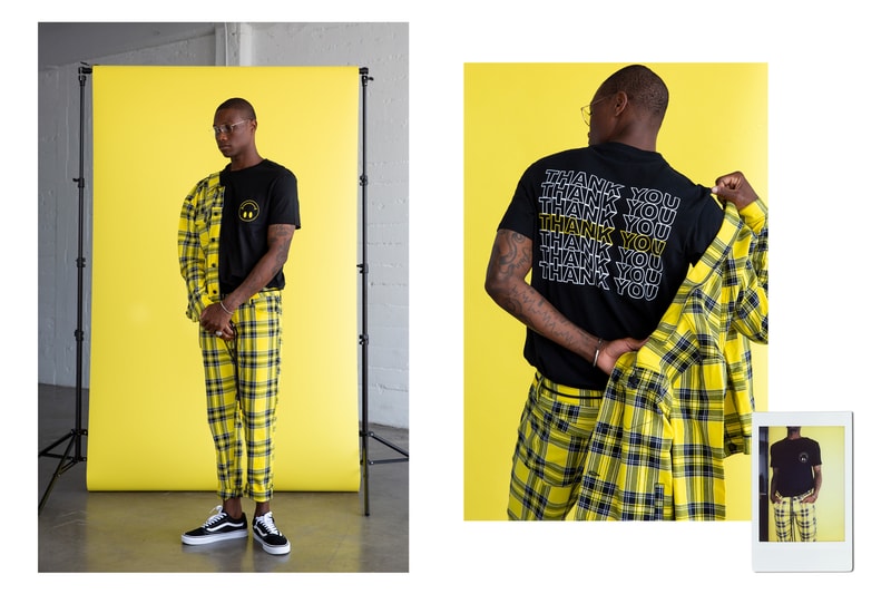 Elwood Clothing Yellow Summer Collection capsule t-shirt pants overalls camo woodland tartan punk workwear military