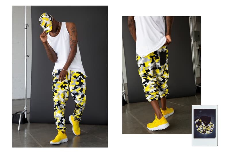 Elwood Clothing Yellow Summer Collection capsule t-shirt pants overalls camo woodland tartan punk workwear military