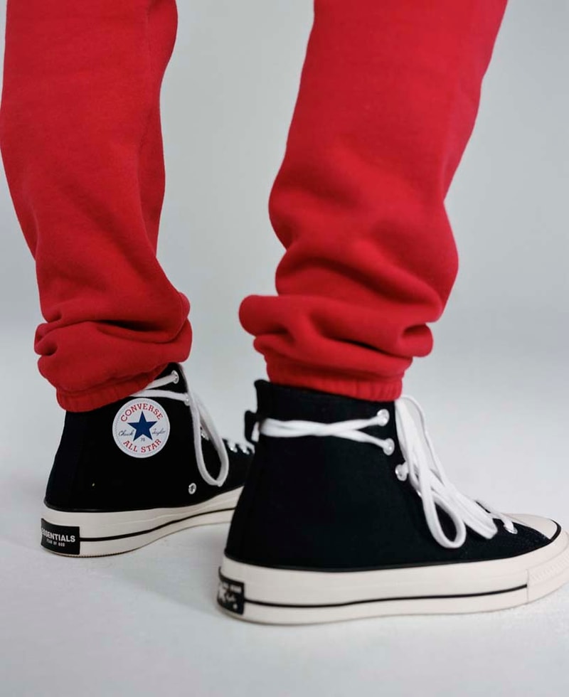 ESSENTIALS Fall winter 2018 Campaign Converse Sneakers imagery colorways drop release date info pacsun collaboration hoodies shirts sweaters leggings shorts denim jeans jackets hoodies tees branding logos jerry lorenzo fear of god fog